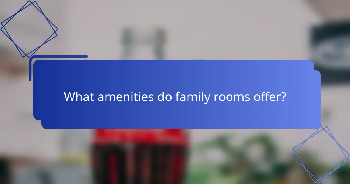 What amenities do family rooms offer?